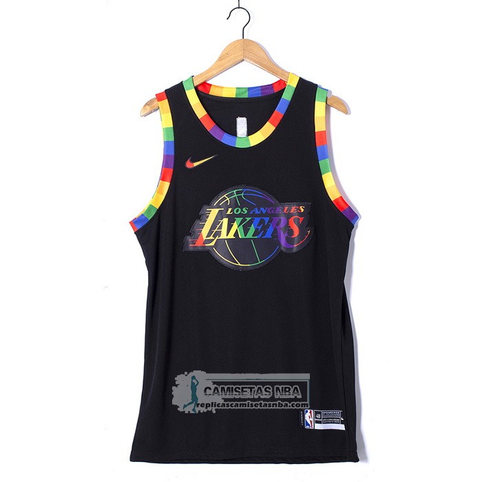 Camiseta Los Angeles Lakers LeBron James NO 6 Fashion Royalty 2022-23 Negro